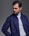 Blue sartorial bomber jacket