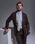 Brown sartorial sahariana jacket