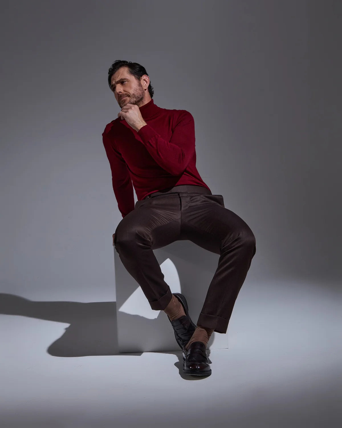 Brown covert trousers