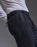 Gray wool & cashmere trousers