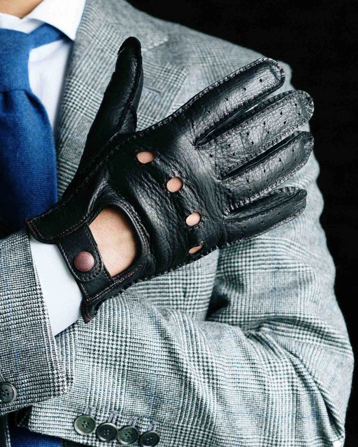 Unlined full deer leather gloves