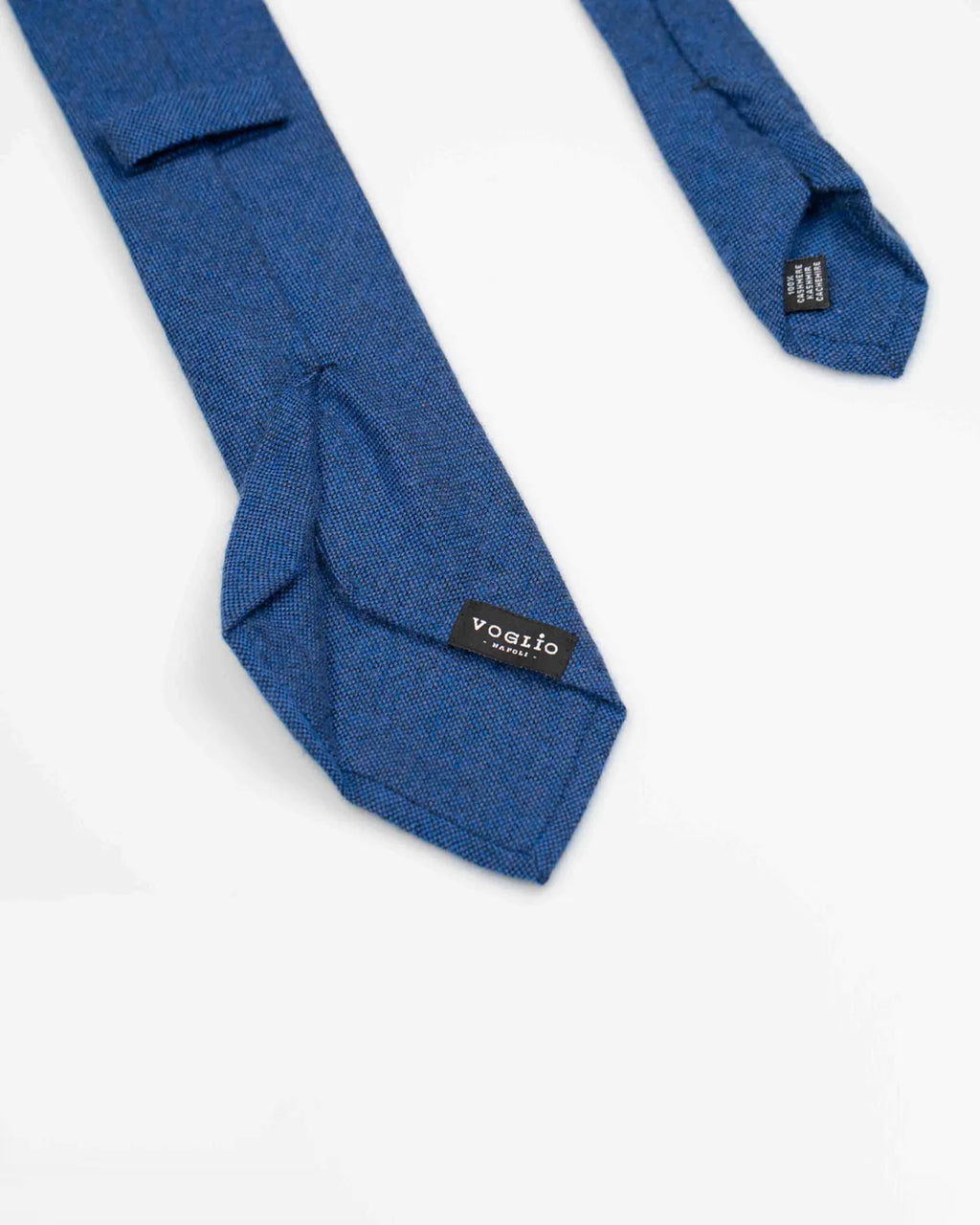 Blue cashmere 3 folds tie